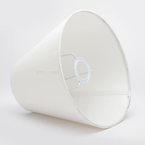 Image of 10 inch Inches (Small), Conical White Lamp Shade, Cotton Fabric