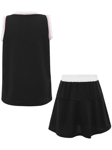 Kids Girls Tennis Outfit Set Moisture-Wicking Sleeveless Tank Top with Mini Skirt Sports Activewear4