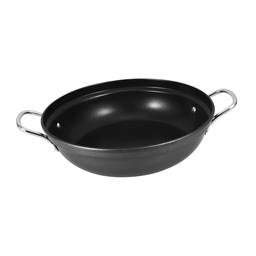 FELTECHELECTR Cacerola De Acero Inoxidable Doble Mango Para Cocina Olla De Estilo Asiático Para Cocción De Sopas y Fideos Utensilio De Cocina Práctico y Resistente