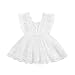MAHUAOYIXI Babykleidung Mädchen mit Spitze Baby Mädchen Kleidung Baby Mädchen Kleid Kleines Mädchen Prinzessinnenkleid Elegant Vintage (Weiß, 6-12 Monate)