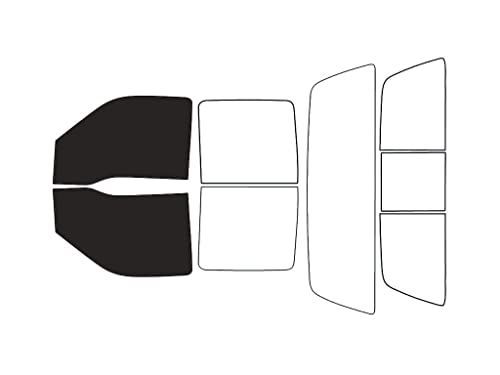 Rvinyl Window Tint Kit Compatible with Ford F-250 1999-2007 4 Door - Black 20% - Single Ply No