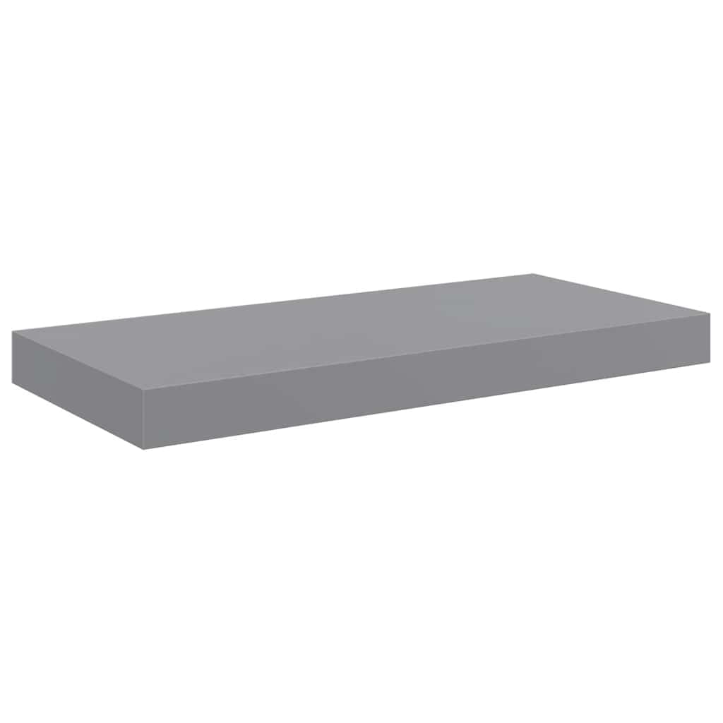 vidaXL Set di 4 mensole sospese da parete moderne, in MDF grigio a nido d'ape, struttura in metallo, sistema di montaggio invisibile