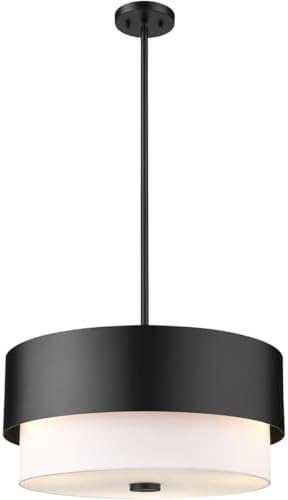 Z-Lite 495P18-MB Counterpoint Pendant, 3-Light 180 Total Watts, Matte Black