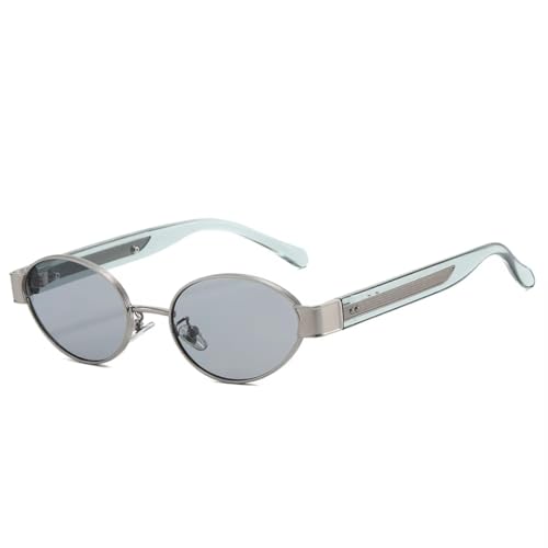 Lunettes de soleil rondes punk en métal pour homme et femme