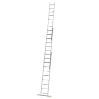 Bayersystem BS-DW 3x10 Mehrzweckleiter, 3x10 Sprossen, 3-teilige Alu-Kombileiter, bis 150 kg belastbar, max. Arbeitshöhe 6,49 m, Klappleiter, Multifunktionsleiter, Stehleiter, Silber/Gelb – Ansicht 4