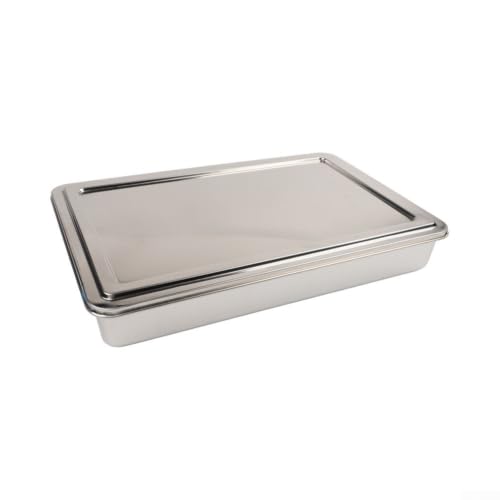 Bandeja tiramisú de acero inoxidable rectangular 44cm para nevera 2