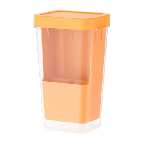 ZLHETWT Asparagus Keeper Container, Fresh Herb Keeper, Cilantro Container, Herb Saver, Multipurpose Vegetable Keeper for Mint Parsley Thyme (orange)