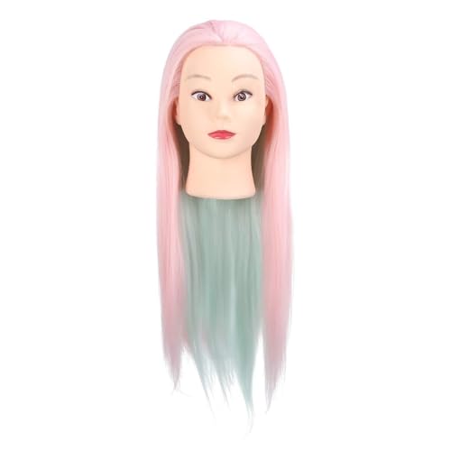 wigs Mannequin Head with Braiding Hair Practice Hairdressing Styling for Beauty School (High temperature wire 2) hairpiece