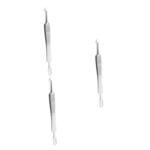 Mikinona 3sets Stainless Steel Blackhead Extractor Tool Kit Pimple Remover Tweezers for 3pcs*3