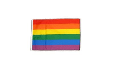 Regenbogen-Fahne 30 X 45 Cm Aus Reißfestem Polyester – UV-beständig & Wetterfest | Beidseitiger Druck