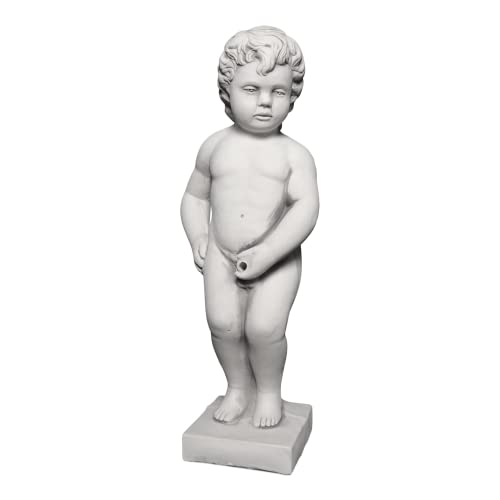 gartendekoparadies.de Figure de Pierre Manneken PIS Petit Homme se soulageant en Pierre reconstituée, résistant au Gel (Gris)