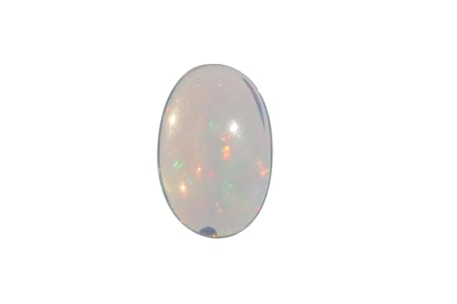 Opale éthiopienne blanche naturelle véritable sans traitement de 5,95 Cts ovale