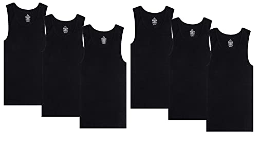 Efit 3-6 Pack Men's 100% Cotton A-Shirts Undershirt Plain Ribbed Tank Top