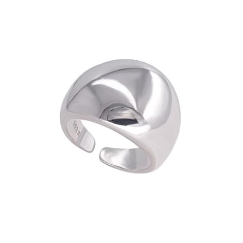 WPPHXY Adjustable 925 Sterling Silver Rings Handmade Wide Silver Ring Boho Thumb Band Statement...
