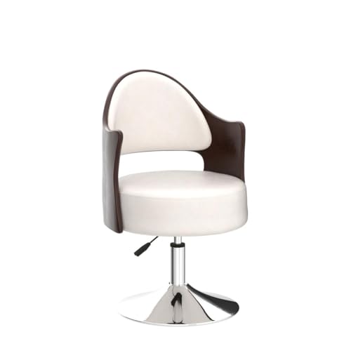 Sillón giratorio ajustable piel sintética Blanco miniatura 4