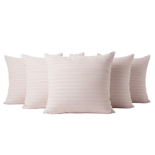 Image of Hotel Quality Premium Fibre Cushions | Cushion 16 inch x 16 inch | Pillow,Cushion,Cushions for, Cushion Pillow,Pillow,Cushions for Bed (Baby-Pink, 5)