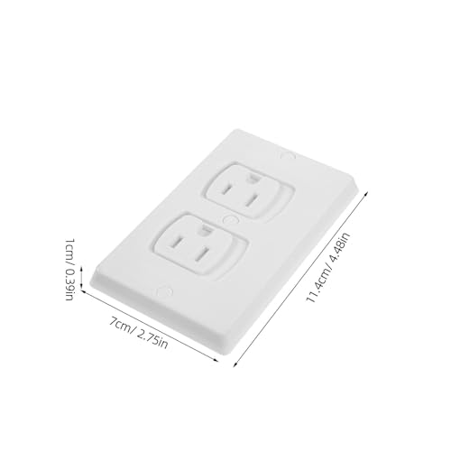 Protectores de enchufes para bebés de cierre automático y ABS blanco 2