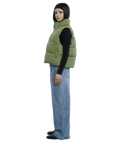 PUFFIT Women's Padded Puffer Vest, Lightweight Basic Winter Outwear Vest, Sleeveless Versatile Casual Puffy Bubble Gilet3