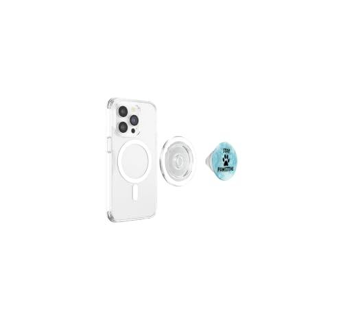 PopGrip para MagSafe azul con huellas de perro para madres de mascotas que buscan comodidad 3