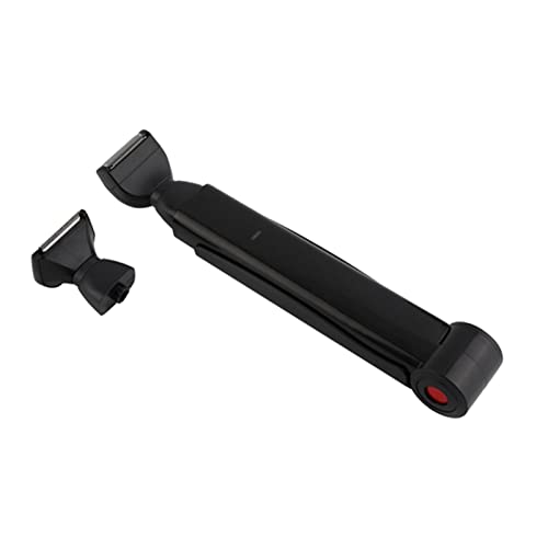 Sunerzenor Recortadora Eléctrica Afeitadora para Depilación de Espalda Mango Plegable Cabezal de Acero Inoxidable Máquina Corporal Recargable USB Inalámbrica