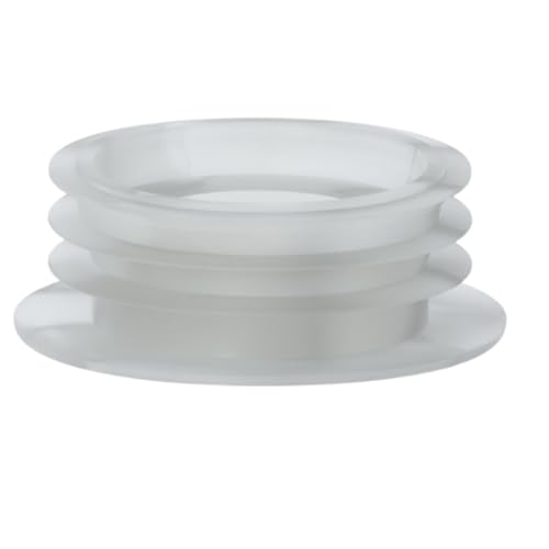 Hulthor Internal Flush Cone for Toilet Cistern – Clear Rubber Seal for Flush Pipe and WC Cistern Connection – Universal Fit Toilet Cistern Seal Washer for 1½” Pipes