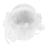 OSALADI Cesta de Boda para Niñas Asa Tejida, Cesta Multifuncional para Ceremonias, Adecuado para Esparcir Flores, Pétalos o Frutas en Celebraciones Nupciales