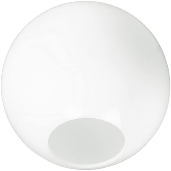 White Acrylic Globe 12.00" inches with 5.25" neckless opening Lamp Post Cover