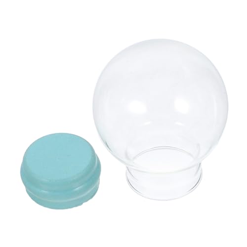 VOSAREA Boule À Neige en Verre avec - Boule À Eau Transparente Remplissable De 45 Mm pour Décoration De Noël - Pot Vide pour Mariage, Maison, Bureau Et...