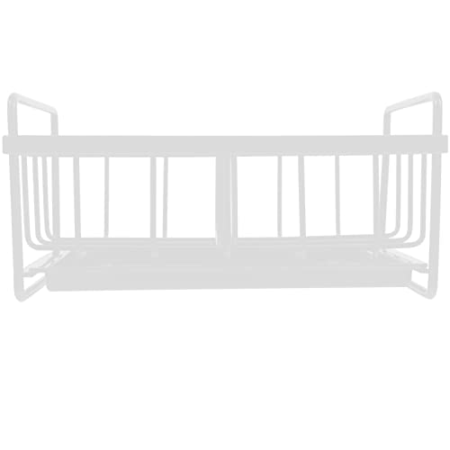 BESTonZON Éponge De Stockage Rack Cuisine Évier Titulaire Plateau Organisateur Distributeur De Brosse Laveur Boule Lave-Vaisselle Chiffon Support pour Cuisine Comptoir Blanc Cover