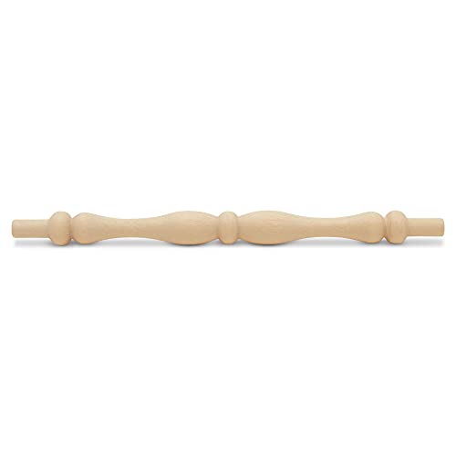 Image of Wooden Baluster Spindles 5-3 /4 inch, Pack of 50 Wood Spindles for Crafts, Woodworking, and Furniture, by Woodpeckers