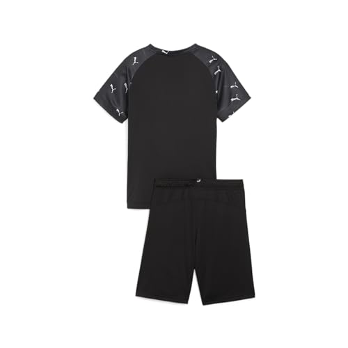 PUMA Kids Boys 2 Piece Active Sports Tee & Shorts Set Casual Tops Casual - Black2