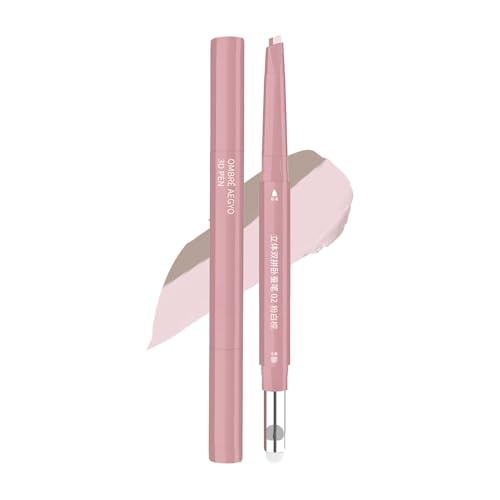 Hjatirace Lápiz Maquillaje Contorno de s | Barra Iluminadora Doble Punta para Zona Debajo del | Herramienta de Maquillaje 2.5g Fácil de Difuminar | Cosmético para Principiantes, Profesionales, Viaje y