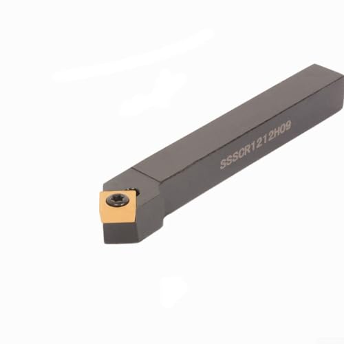 SSSCR1212H09 Turning Tool Holder 12x100mm with 10 Pack SCMT09T308 Carbide Insert for Right Hand Cutting, Alloy Steel Lathe Tool Holder for Finishing