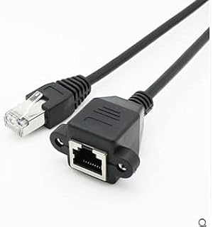 Davitu Wires & Cables - 5 meters cable extension cord RJ45 extension cord RJ45 cable male, the female network extension cord with ears