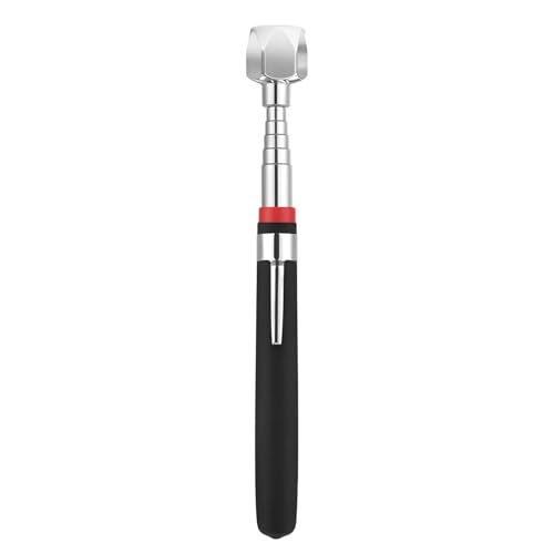 Flintronic Zestaw teleskopowych prętów magnetycznych, 1 sztuka, elastyczny podnośnik magnetyczny 16 lb z drążkiem teleskopowym i antypoślizgowym uchwytem, okrągły i kwadratowy drążek odbiorczy z
