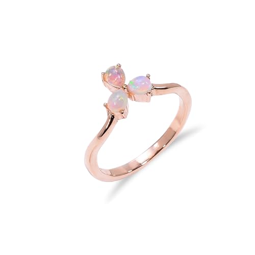 Bague opale éthiopienne en argent 925 sterling pour fiançailles