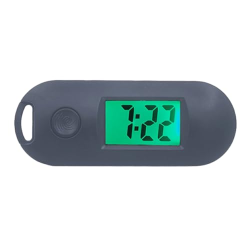budiniao Mini Montre électronique numérique Fonction Lumineuse et Montre de Poche électronique numérique compacte Montre de Poche Porte-clés ABS, Noir