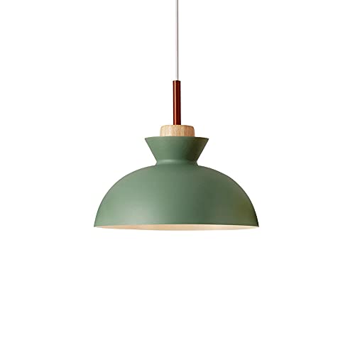 Chandelier scandinave en sapin blanc suspension jaune réglable pour salle à manger