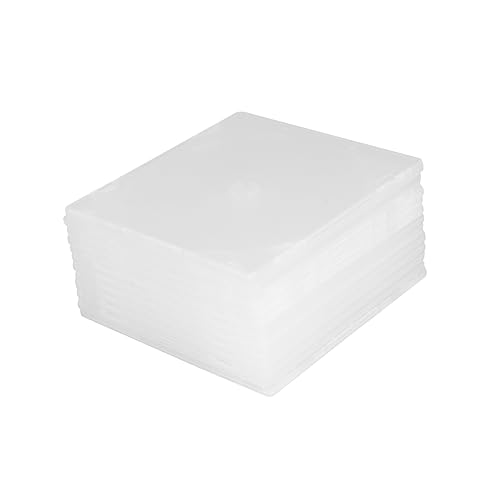 HOLIDYOYO 12PCS Ultrathin CD Case Video Storage Box with Protective Film Portable Design for Home Cinema and Easy Organization