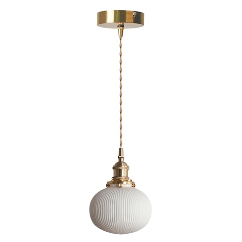 Lustre une tête en céramique création artisanale style industriel discret