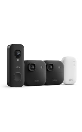 Image of Blink Wired Doorbell 2K+ (all-new) and Outdoor 2K+ (newest model) - 2K video, enhanced audio. Sync Module Core included - 2 Cameras + Video Doorbell - (Black)