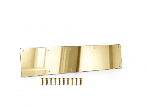 Door Kick Plate 6 x 34 Aluminum Kick Plate Fits 36 Doors Gold Mirror Finish