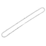 Freebily Tennis Halskette Hip Hop Ketten Rock Tennis Chain Gold Schwarz Weiß 20/24/30 Zoll Tennis Collier Necklace Hip-Hop Kleidung Schmuck Weiß 24 Zoll