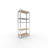 shelfplaza Home 180x80x40 cm Estantería Pesada en galvanizada con 5 baldas y...