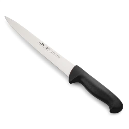 Arcos Serie 2900 - Cuchillo Trinchante - Hoja de Acero Inoxidable NITRUM de 190 mm - Mango inyectado en Polipropileno Color negro Arcos Serie 2900 - Cuchillo Trinchante - Hoja de Acero Inoxidable NITRUM de 190 mm - Mango inyectado en Polipropileno Color negro