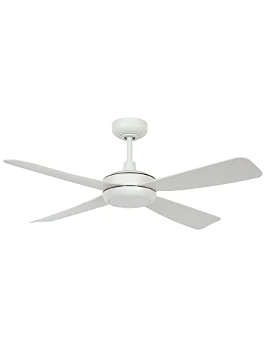 Lucci Slipstream - Ventilador de techo pequeño con iluminación, 4 aspas (106 cm de diámetro), color blanco