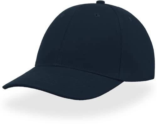 COOZO Unisex Liberty Six Buckle Brushed Cotton 6 Panel Cap - Navy - One Size