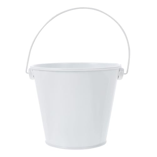 Alipis Cubo para Hielo y Snacks con Asa Resistente Diseño Pulido para Bar Ktv y Fiestas Contenedor Multifuncional para Aperitivos y Vino Color Blanco