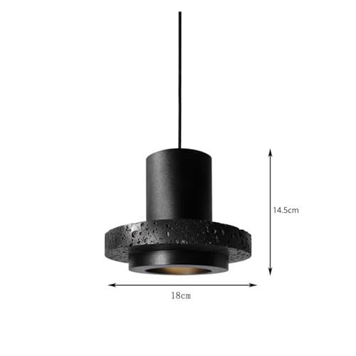 Lampe suspendue noire LED moderne pour chambre et café