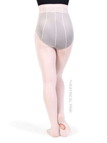 Body Wrappers Womens Back Seam Convertible Tights A45 (Large, Theatrical Pink)2